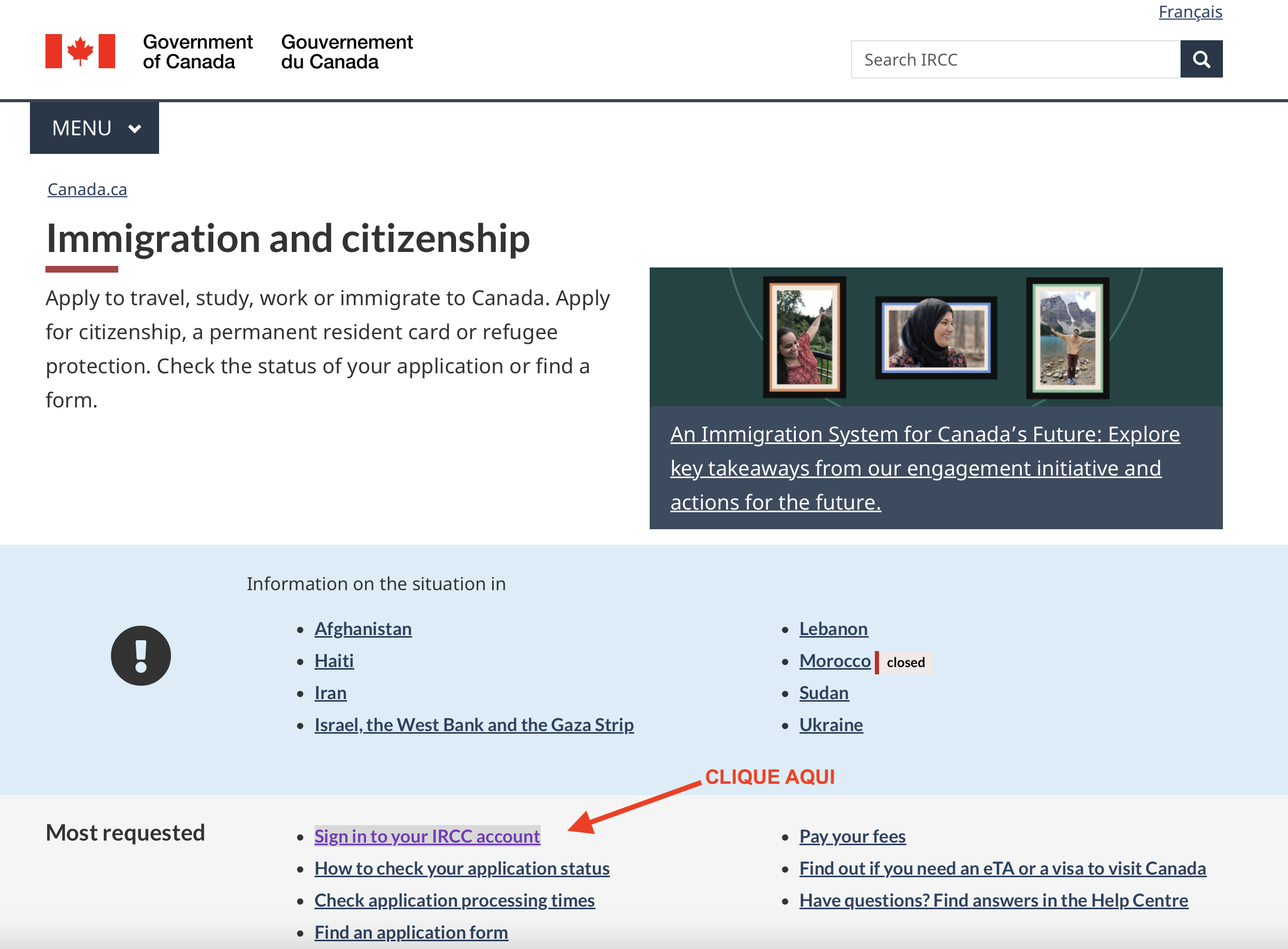 Guia Passo a Passo: Criar Conta no Site de Imigração do Canadá