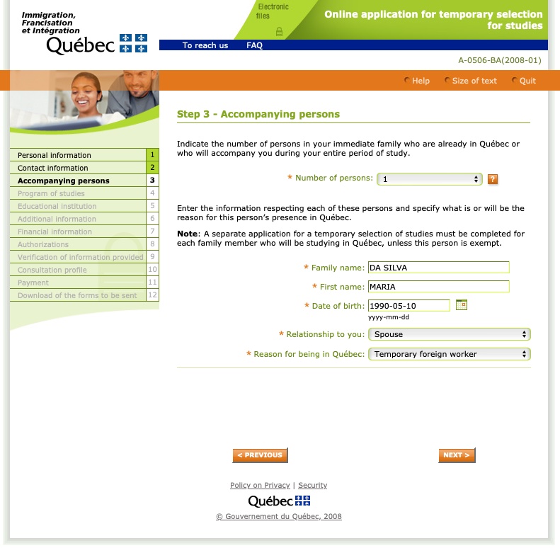 Passo 6 CAQ site oficial do governo de Quebec Como solicitar o Certificado de Aceitação de Quebec (CAQ) em 2024
